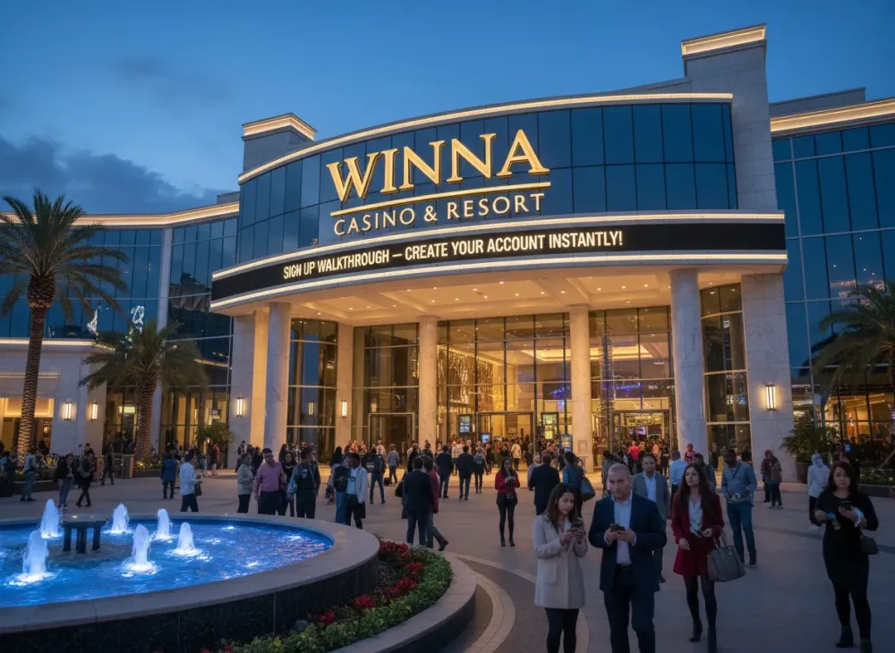 Winna sign up walkthrough for creating your account